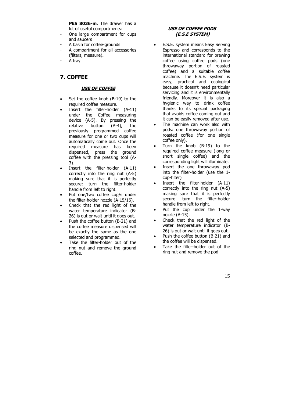 Electrolux PE 8036-M User Manual | Page 15 / 32