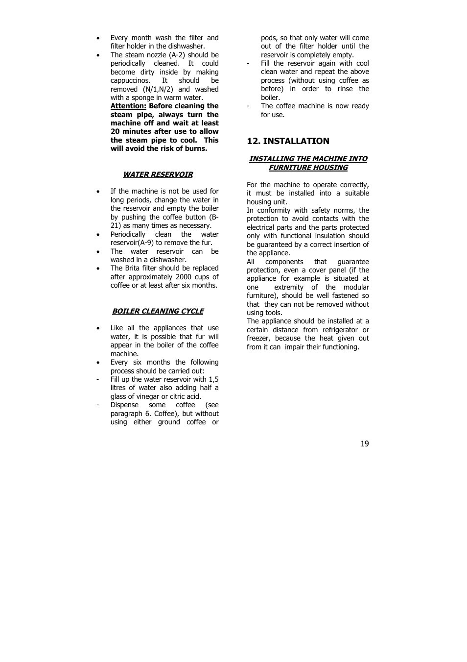 Electrolux PE 8036-M User Manual | Page 19 / 32