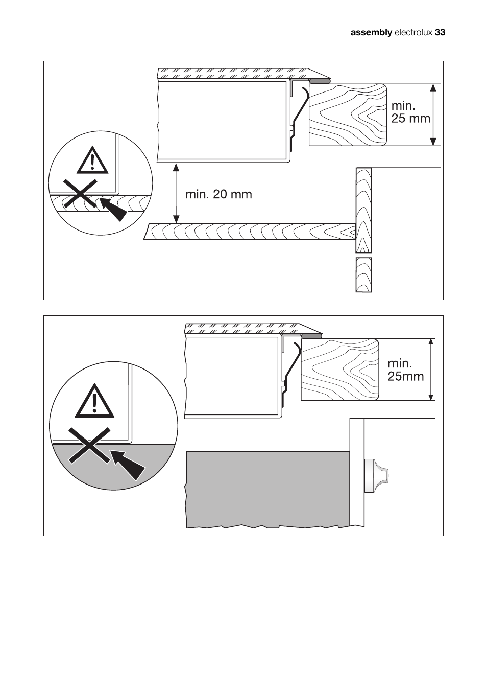 Assembly electrolux 33 | Electrolux Ceramic Glass Hob EHS601210P User Manual | Page 33 / 40