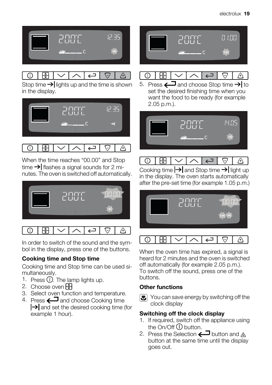 Electrolux EKD60760 User Manual | Page 19 / 40