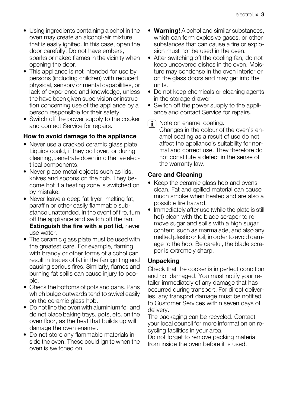 Electrolux EKD60760 User Manual | Page 3 / 40