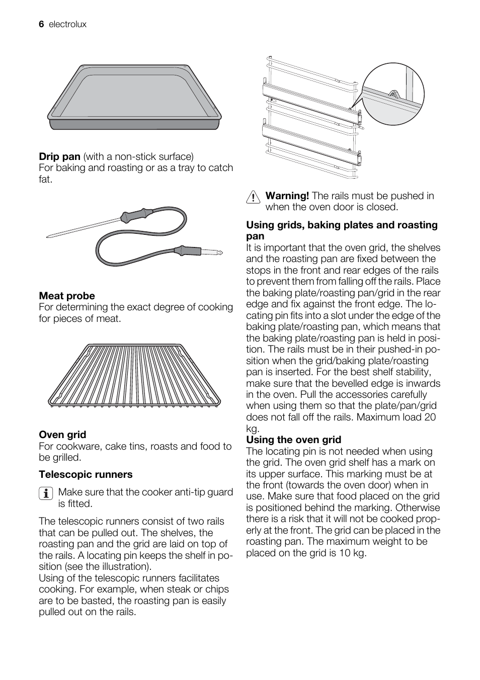 Electrolux EKD60760 User Manual | Page 6 / 40