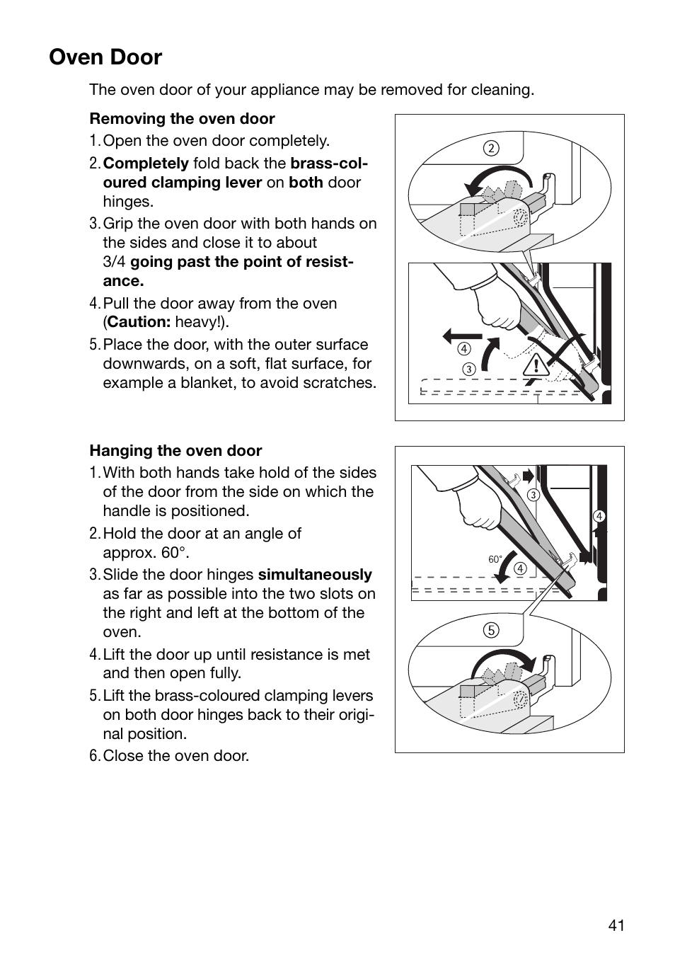 Oven door | Electrolux U30294 EOB6632 User Manual | Page 41 / 56