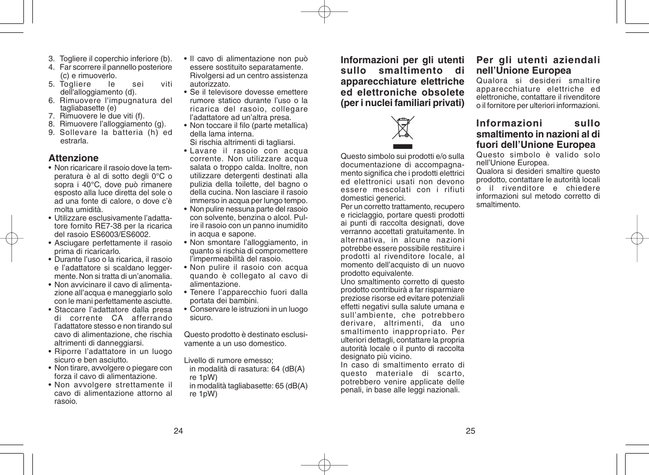 Panasonic ES 6002 User Manual | Page 13 / 50