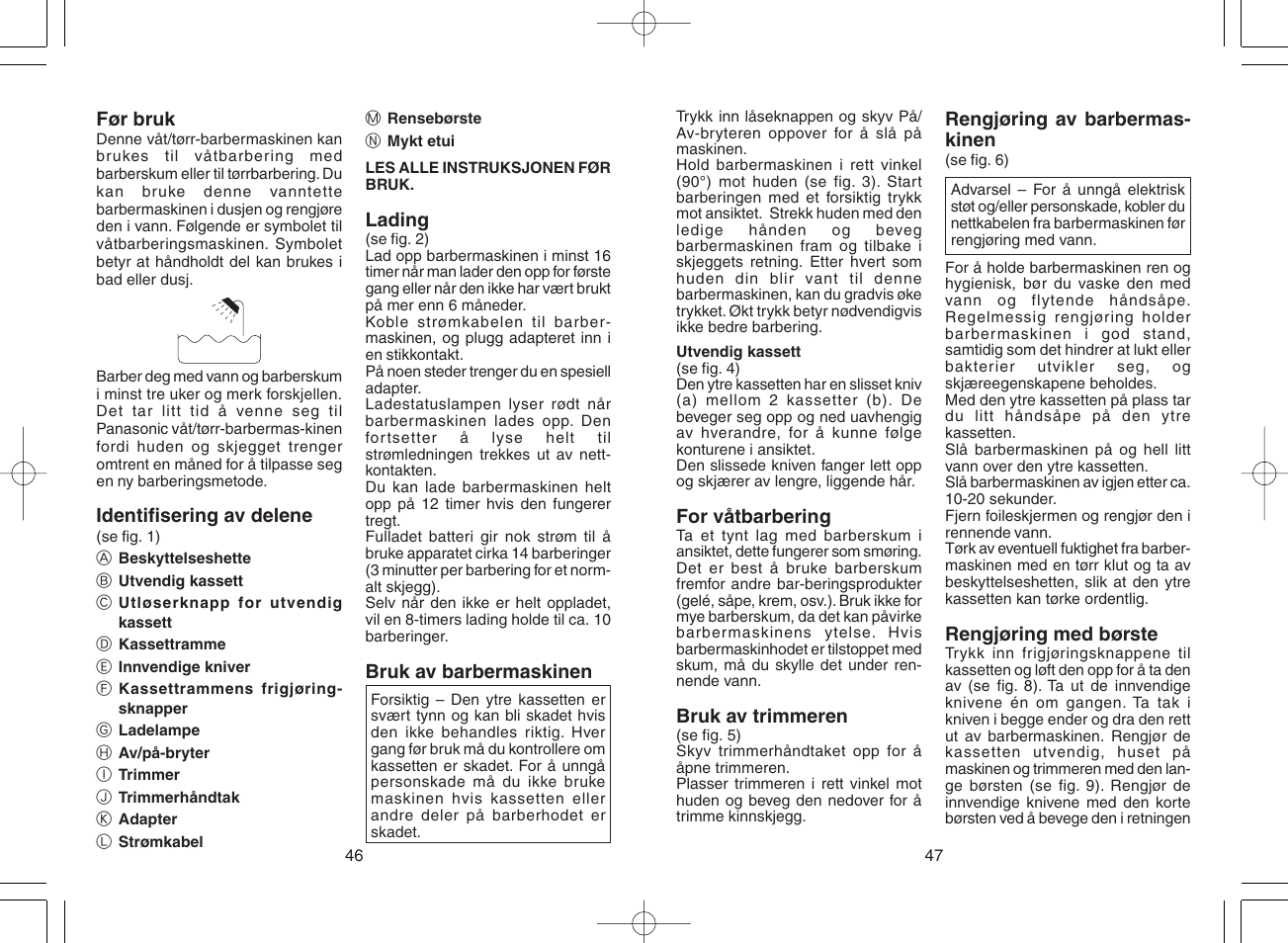 Panasonic ES 6002 User Manual | Page 24 / 50