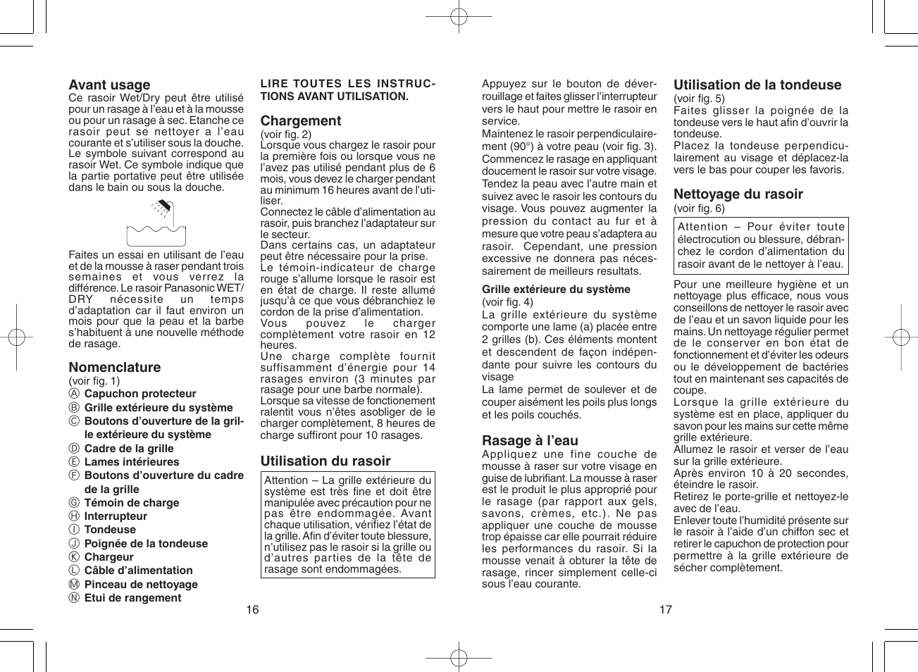 Panasonic ES 6002 User Manual | Page 9 / 50