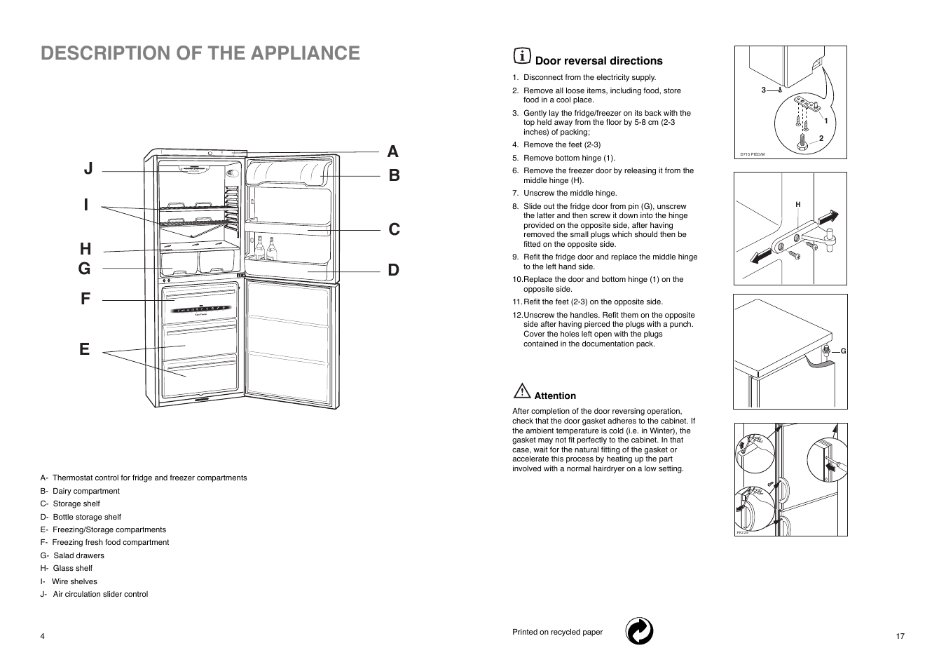 Description of the appliance | Electrolux ER 7620 B User Manual | Page 4 / 20