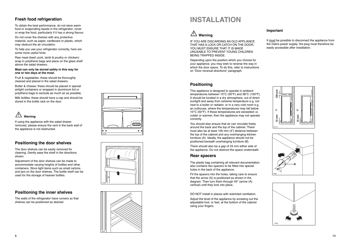 Installation | Electrolux ER 7620 B User Manual | Page 6 / 20