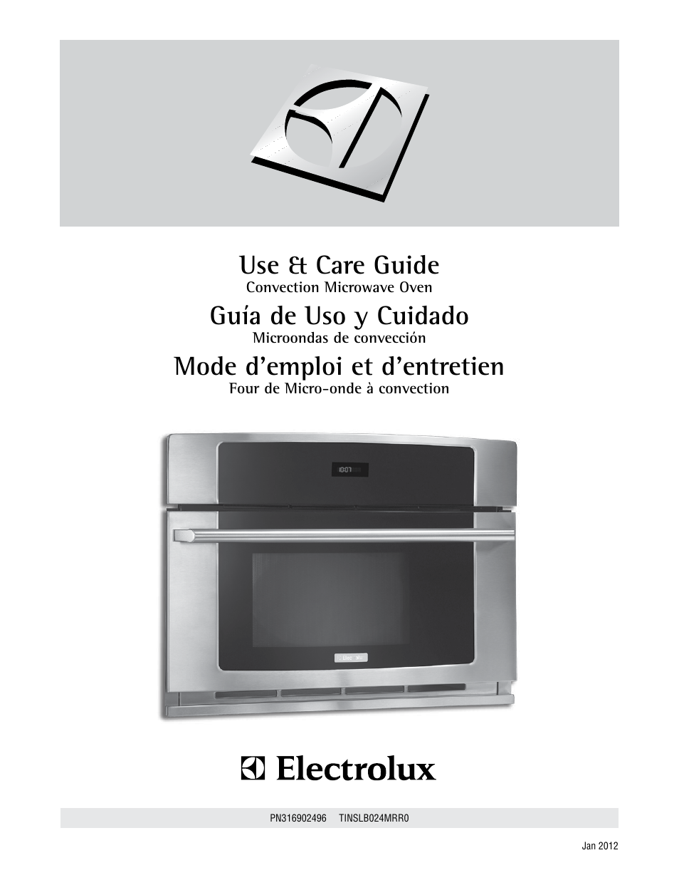 Electrolux Convection Microwave Oven PN316902496 User Manual | 39 pages