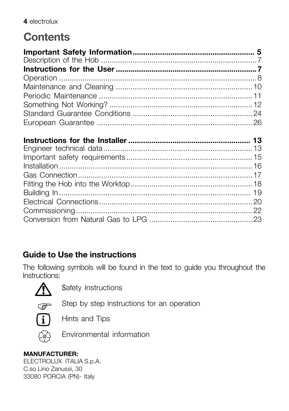 Electrolux EHT 60410 User Manual | Page 4 / 28