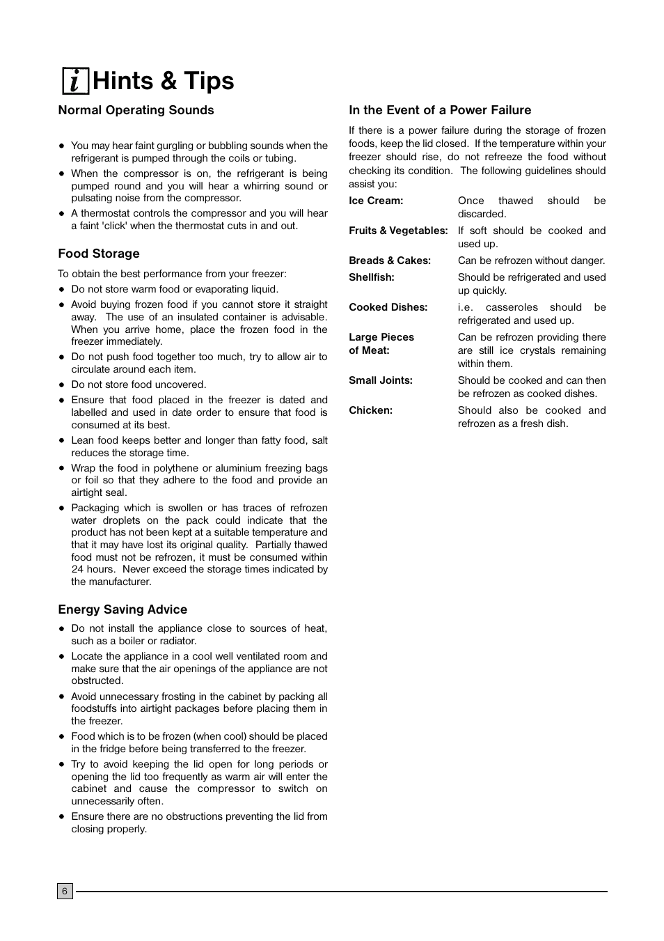 Hints & tips | Electrolux CF 376 User Manual | Page 6 / 11