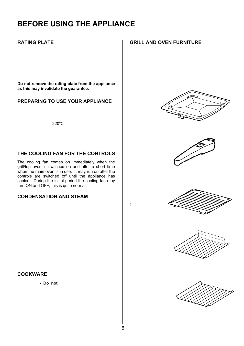 Before using the appliance | Electrolux U28065 EIKG5546 User Manual | Page 6 / 40