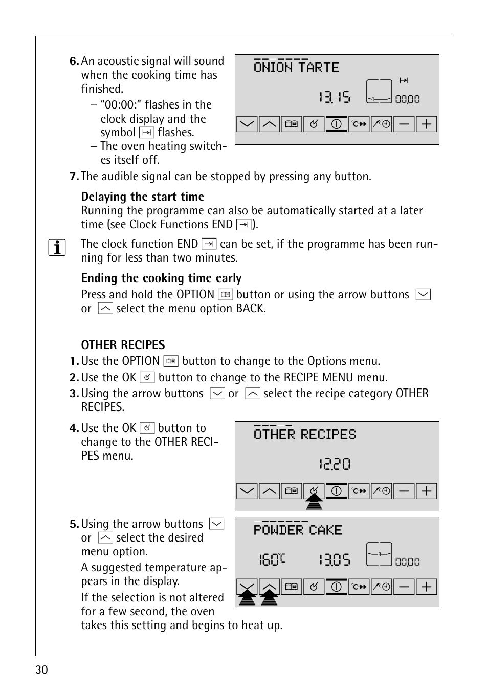 Wm¸¹º, Wm¸¹pº, Wpmp¸¹º | Onion tarte, Other recipes, Powder cake | Electrolux B9879-4 User Manual | Page 30 / 64
