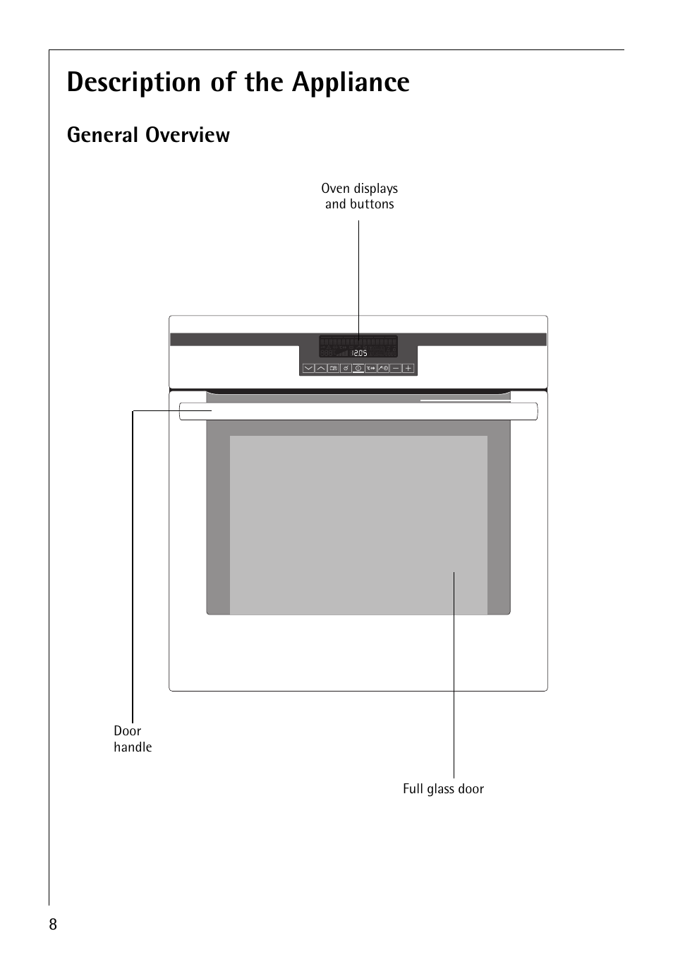 Description of the appliance, General overview | Electrolux B9879-4 User Manual | Page 8 / 64