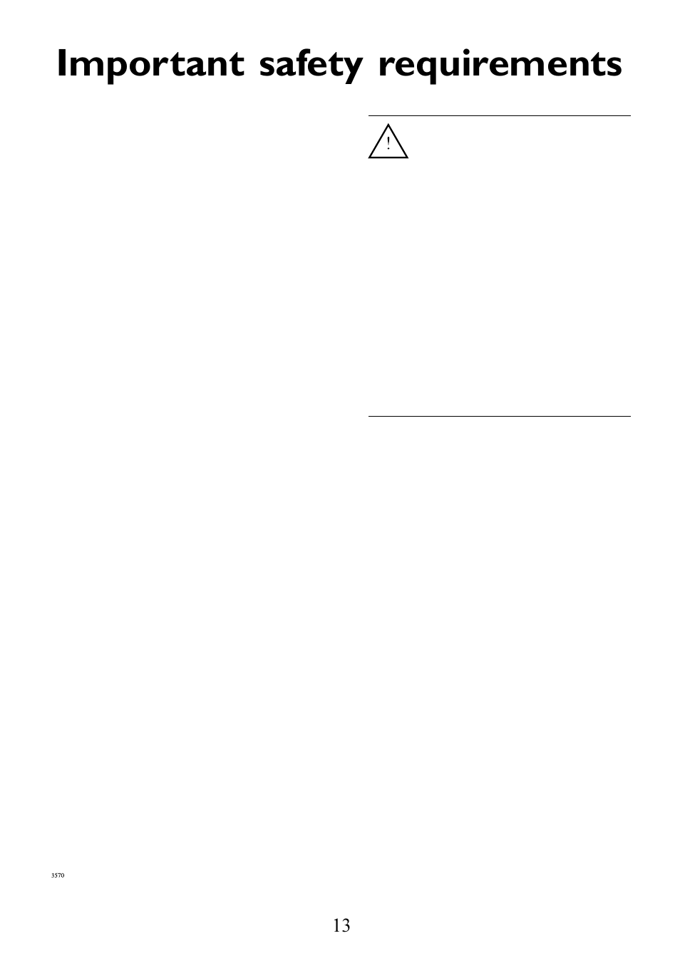Important safety requirements | Electrolux Gas hob User Manual | Page 13 / 24