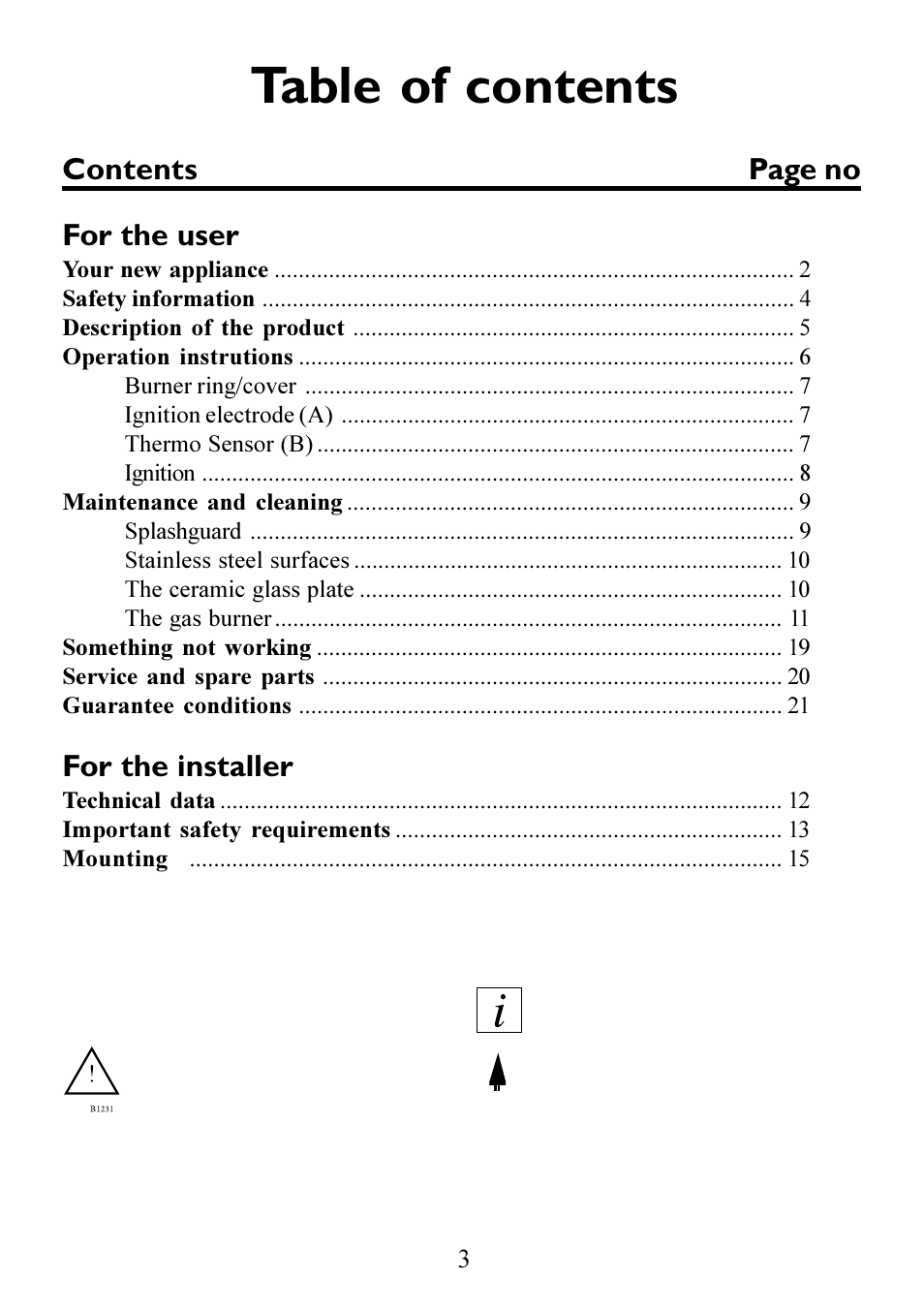 Electrolux Gas hob User Manual | Page 3 / 24