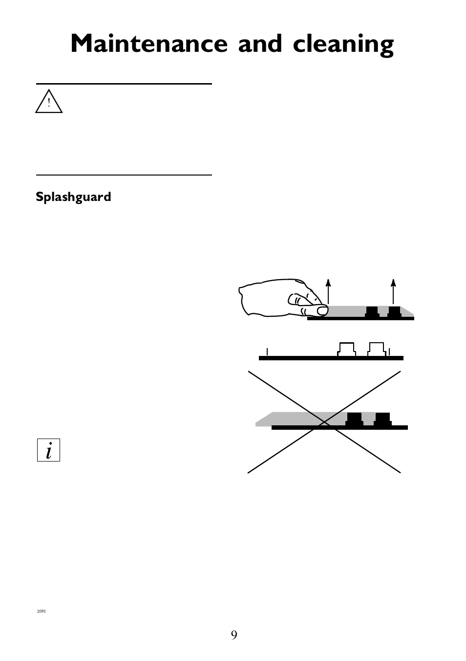 Maintenance and cleaning | Electrolux Gas hob User Manual | Page 9 / 24