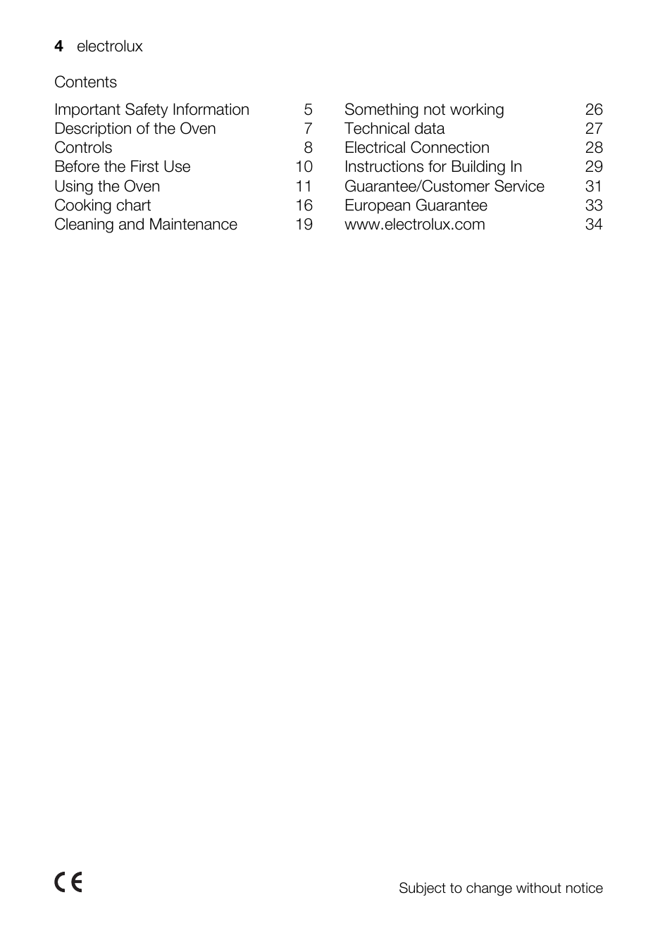 Electrolux U33024 EOB31010X User Manual | Page 4 / 40