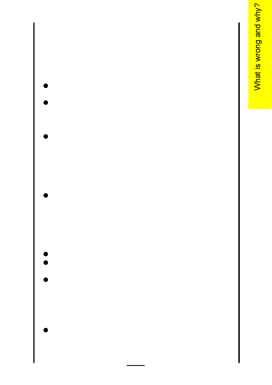 What is wrong and why | Electrolux 5 0 G L User Manual | Page 29 / 40
