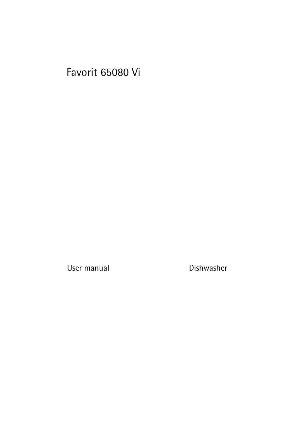 Electrolux 65080 Vi User Manual | 40 pages