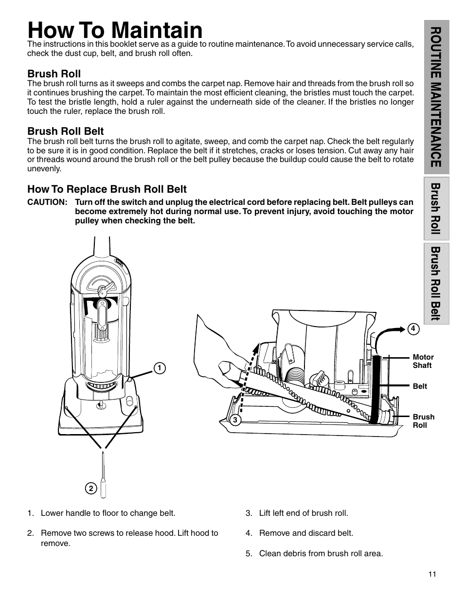 How to maintain | Electrolux Z5500 Series User Manual | Page 11 / 16