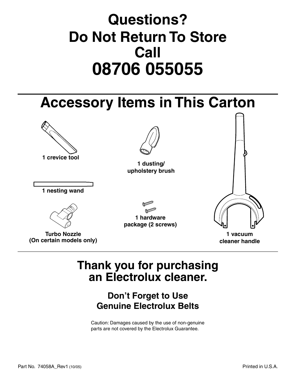 Electrolux Z5500 Series User Manual | Page 16 / 16