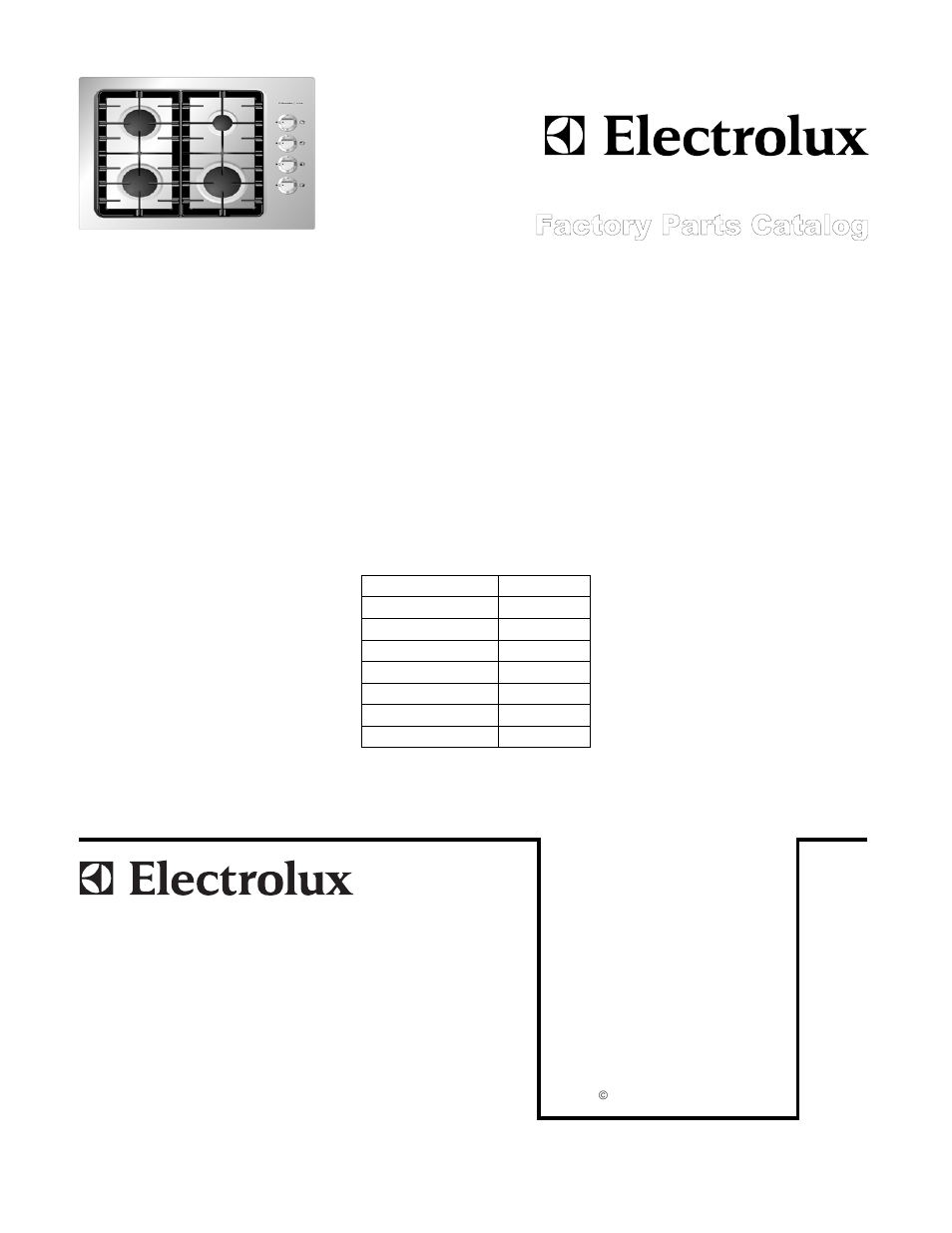 Electrolux GAS COOK-TOP RANGE E30GC70F User Manual | 6 pages