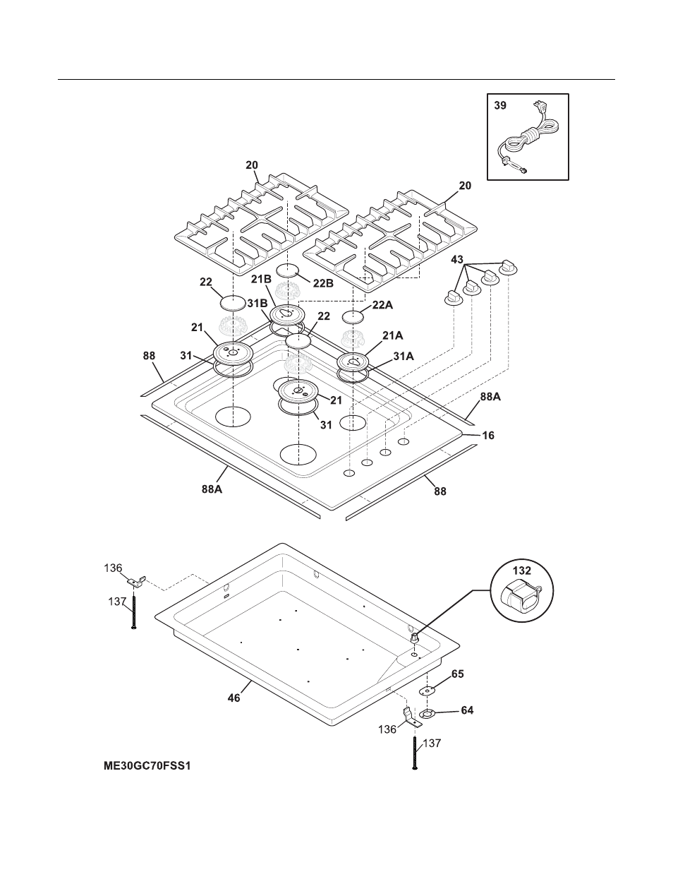 Electrolux GAS COOK-TOP RANGE E30GC70F User Manual | Page 2 / 6