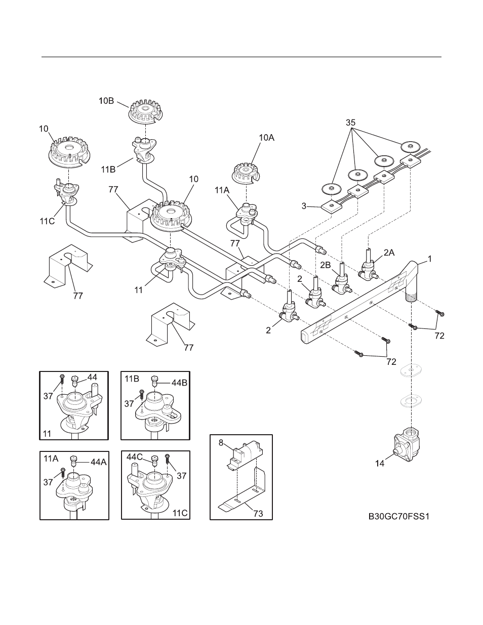 Electrolux GAS COOK-TOP RANGE E30GC70F User Manual | Page 4 / 6