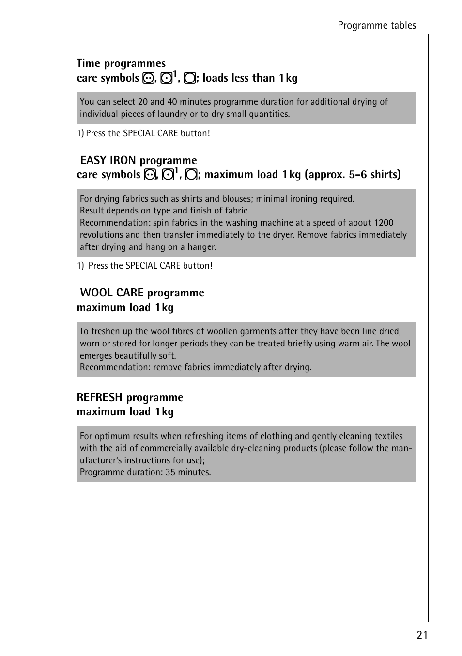 Electrolux LAVATHERM 57520 User Manual | Page 21 / 40