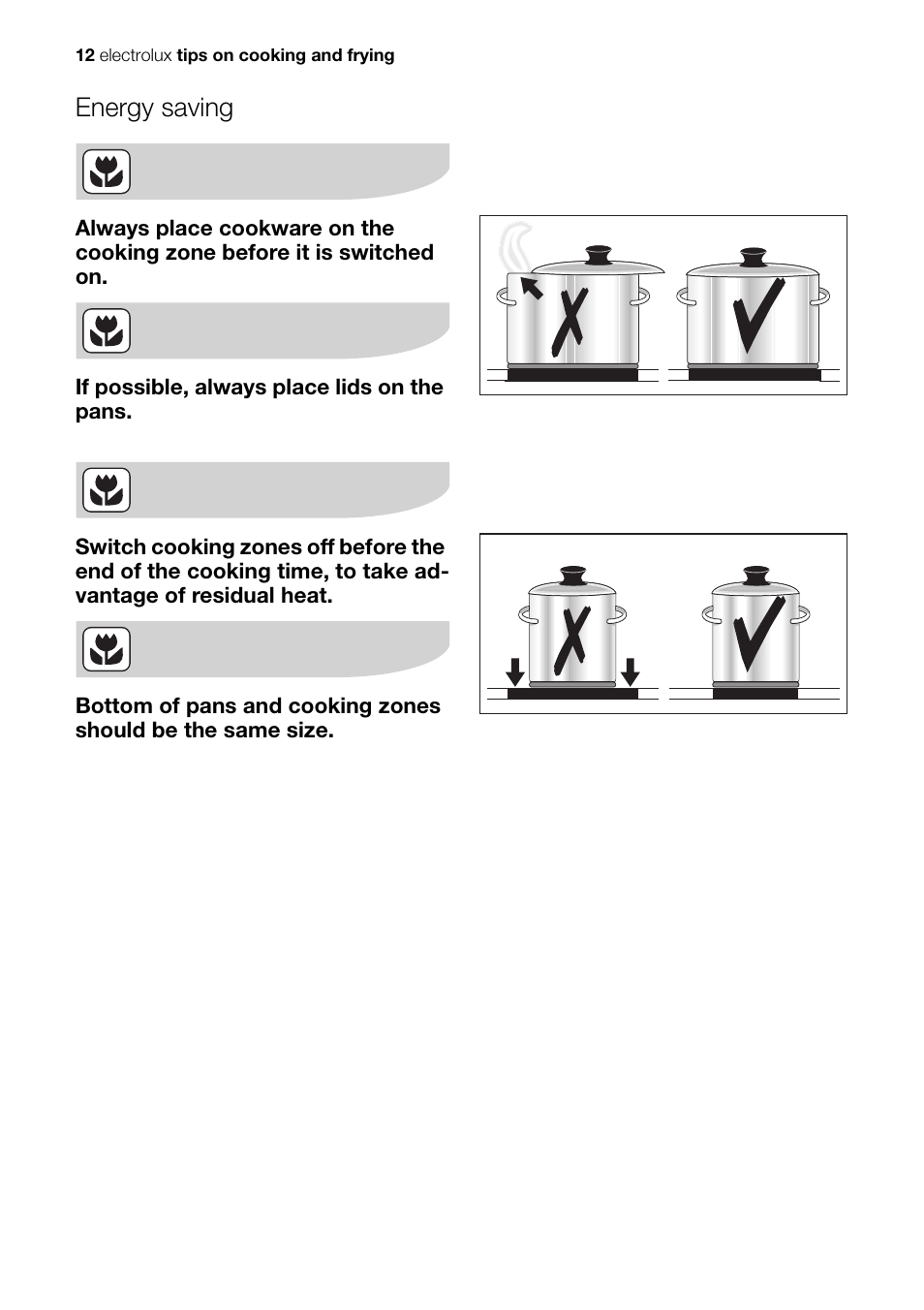 Energy saving | Electrolux EHP 60060 X User Manual | Page 12 / 32