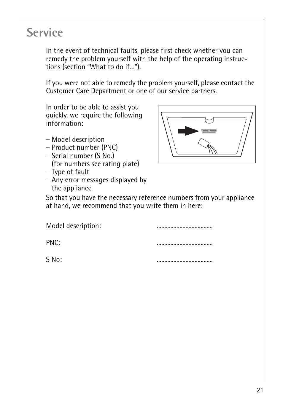 Service | Electrolux 6204 User Manual | Page 21 / 24