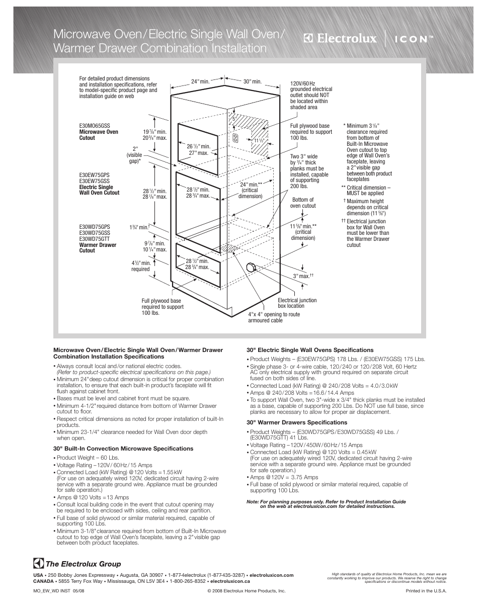 Electrolux ICON E30WD75GSS User Manual | Page 4 / 4