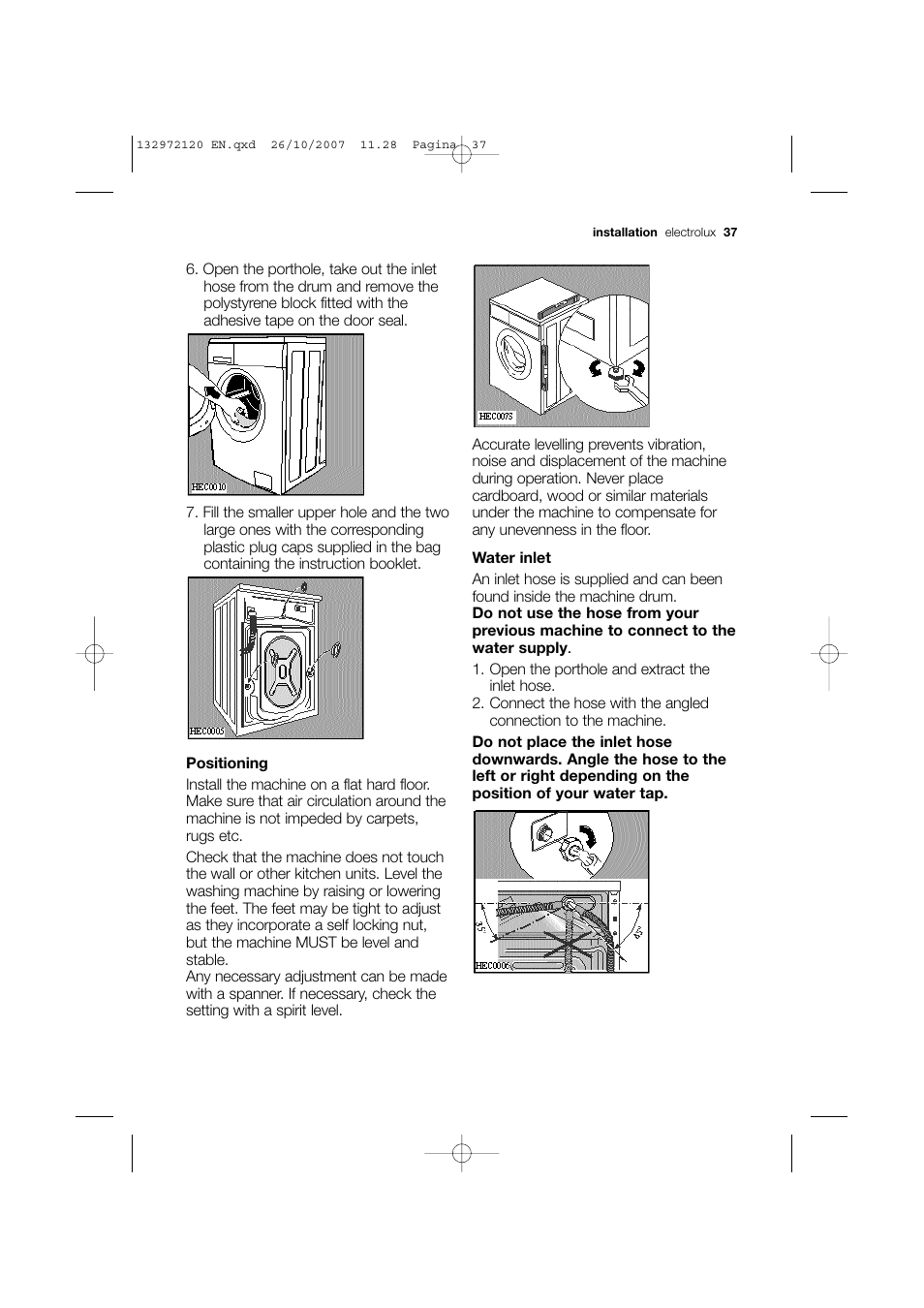 Electrolux EWN 13570 W User Manual | Page 37 / 48