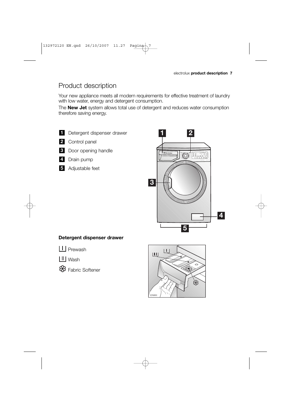 Product description | Electrolux EWN 13570 W User Manual | Page 7 / 48
