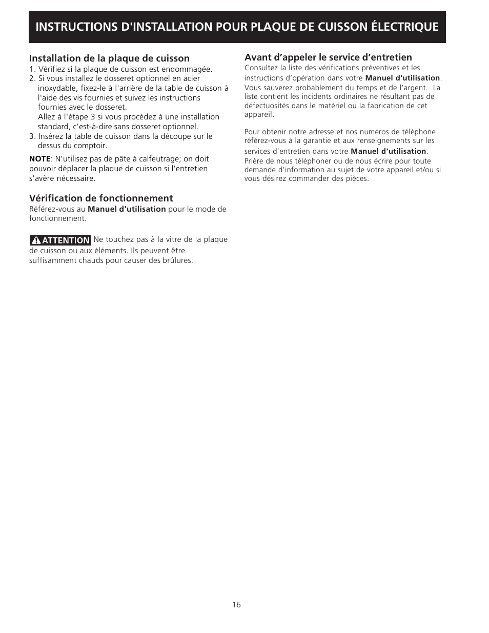 Electrolux 36" (91.4 cm) User Manual | Page 16 / 16