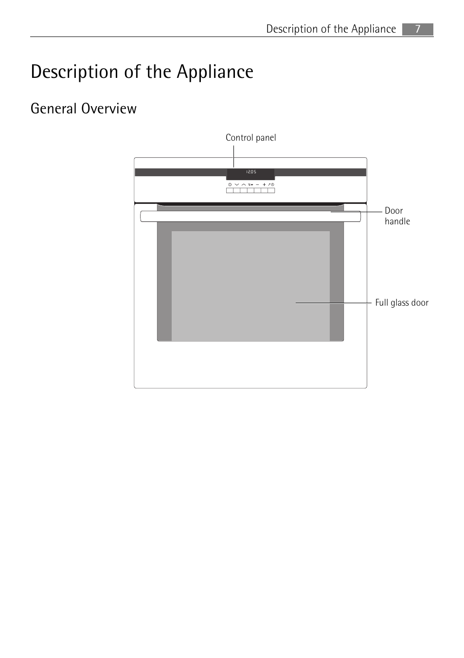 Description of the appliance, General overview | Electrolux B8831-5 User Manual | Page 7 / 76