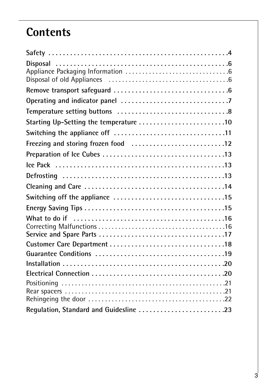 Electrolux ARCTIS 75270 GA User Manual | Page 3 / 24