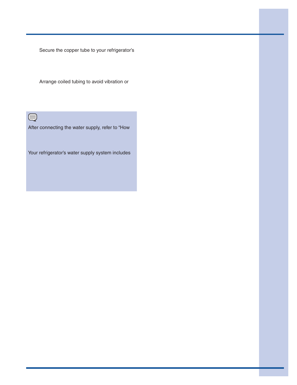 Connecting the water supply | Electrolux 241868902 User Manual | Page 11 / 41