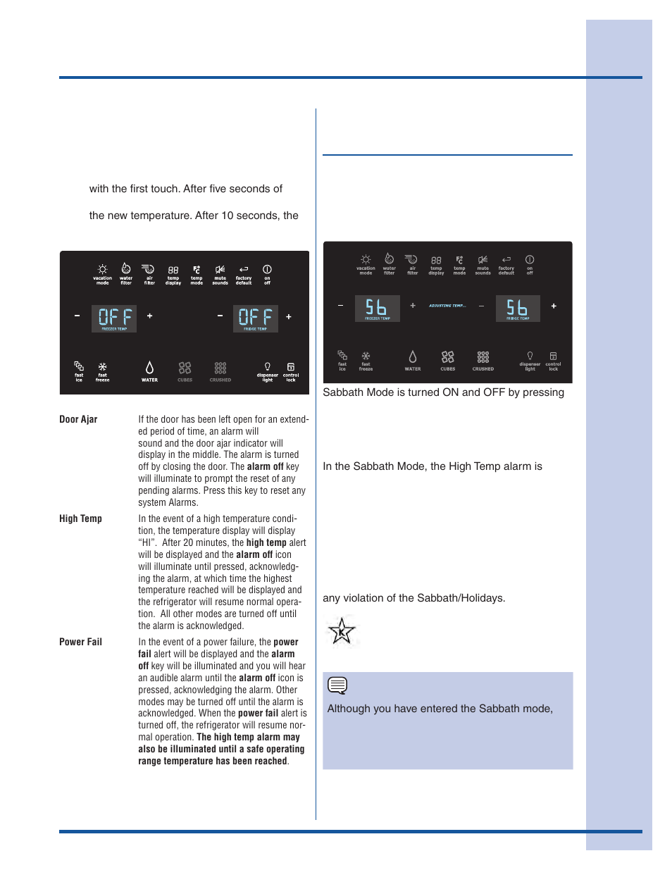 Controls, Wave-touch, Iq-touch | Sabbath mode | Electrolux 241868902 User Manual | Page 15 / 41