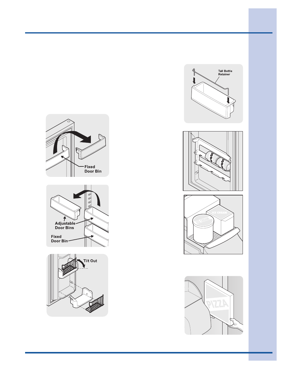 Storage features, Accessories | Electrolux 241868902 User Manual | Page 23 / 41