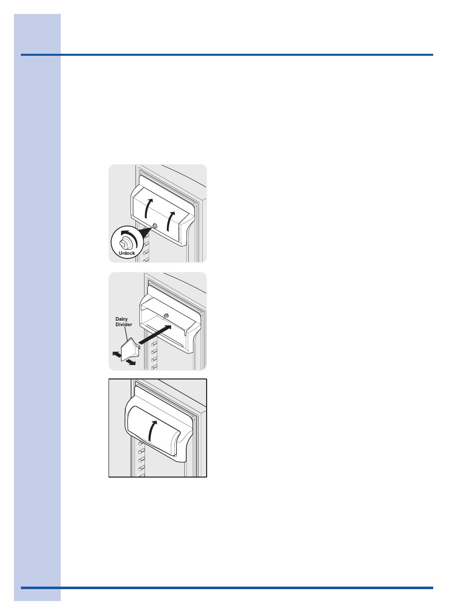 Storage features | Electrolux 241868902 User Manual | Page 24 / 41