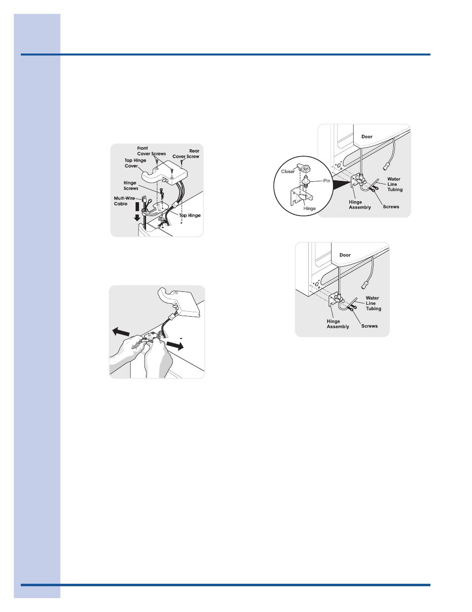 Removing the doors | Electrolux 241868902 User Manual | Page 8 / 41
