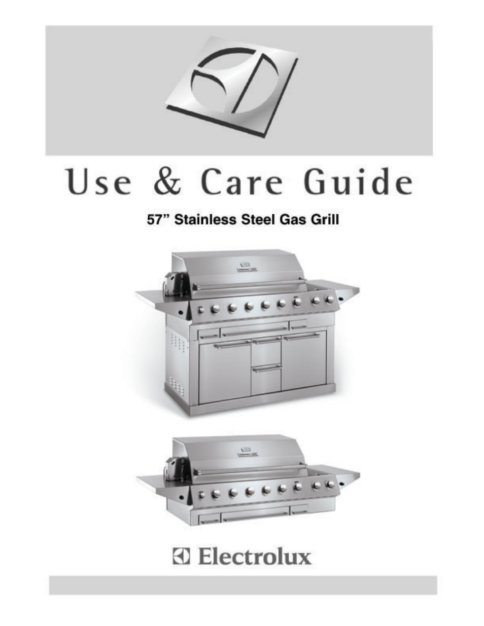 Electrolux 57" Stainless Steel Gas Grill User Manual | 21 pages