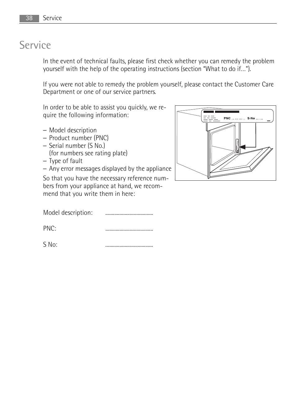 Service | Electrolux E3000-5 User Manual | Page 38 / 40