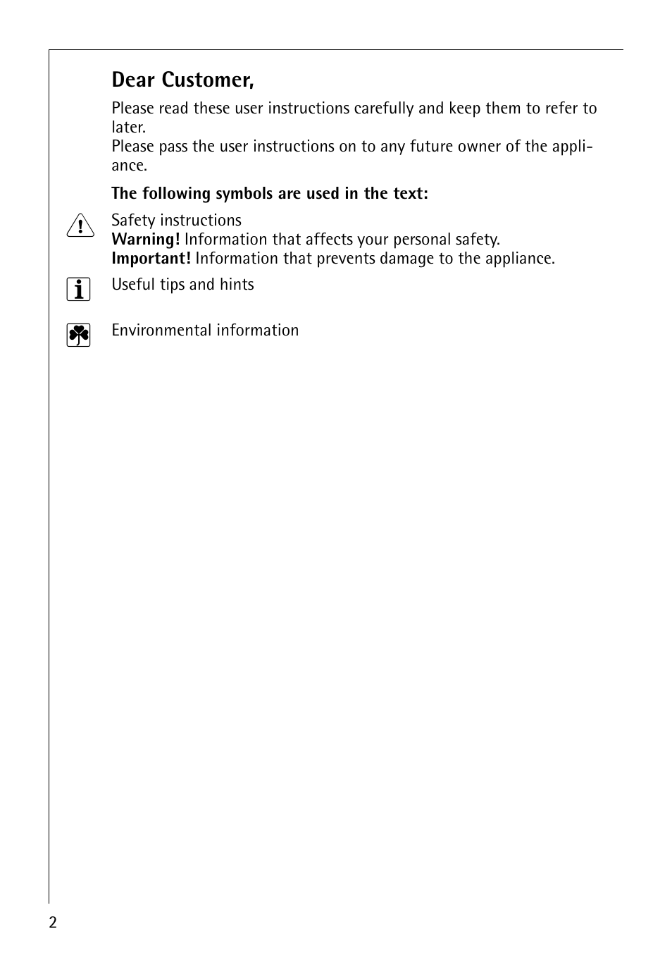 Electrolux 61016VI User Manual | Page 2 / 56