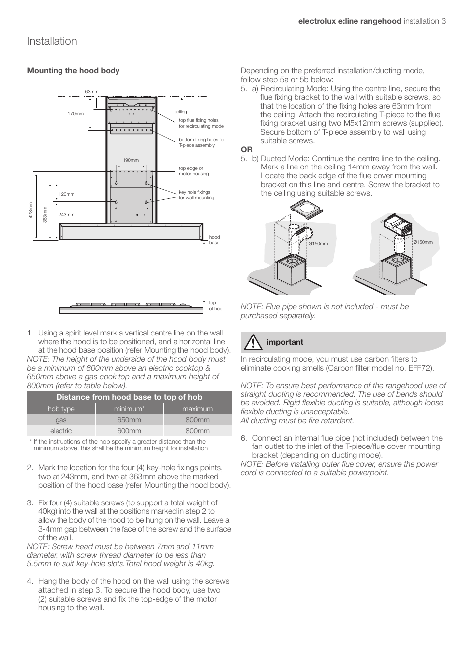 Installation | Electrolux ERCE90AS User Manual | Page 5 / 10