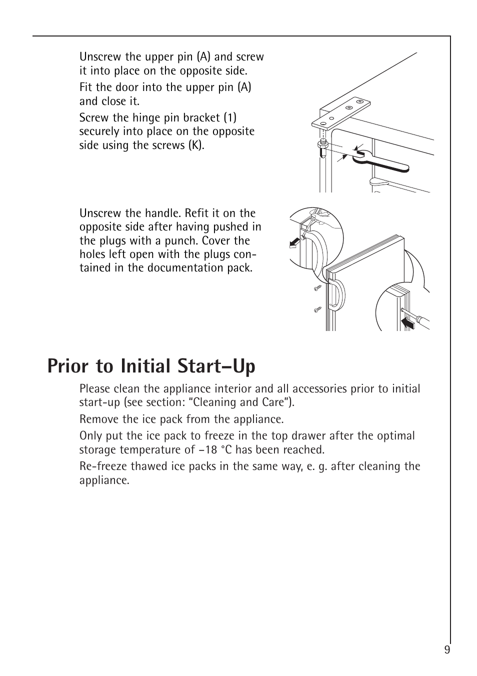 Prior to initial start–up | Electrolux 1194-7 GA User Manual | Page 9 / 28