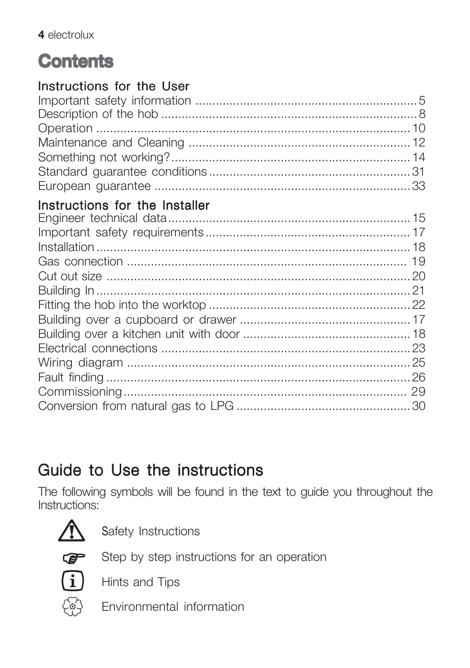 Electrolux EHG 9832 User Manual | Page 4 / 36
