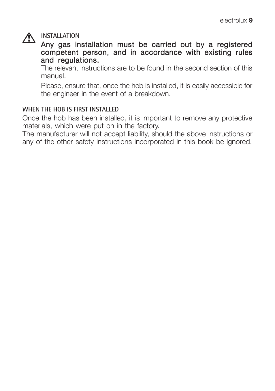Electrolux EHG 9832 User Manual | Page 9 / 36